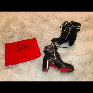 Christian Louboutin studded booties- new without tags, never worn